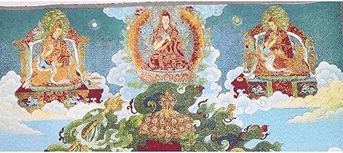 Miniatura 2 de Bordado de seda tibetano Thangka budismo Shri Devi Budista Protector Tangka Yoga Budista Tapiz Colgante de pared Arte de pared Decoración del hogar