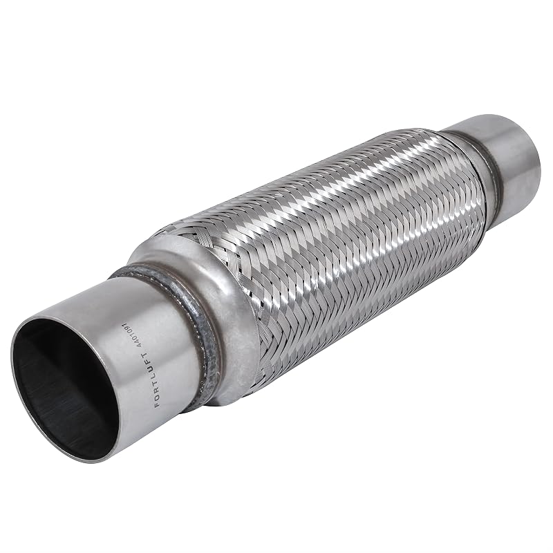Conector flexível do escapamento FORTLUFT em aço inoxidável com tubos de extensão 6,35 x 25,4 x 35,56 cm – 1 unidade