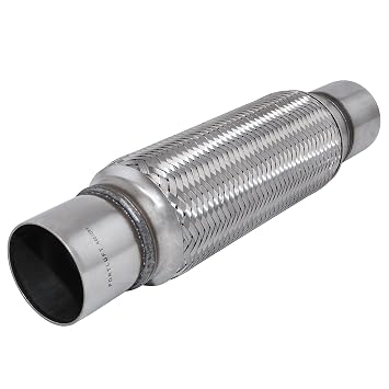 FORTLUFT Exhaust Flex Connector with Extension Pipes 2.50x10.00x14.00 Stainless Steel