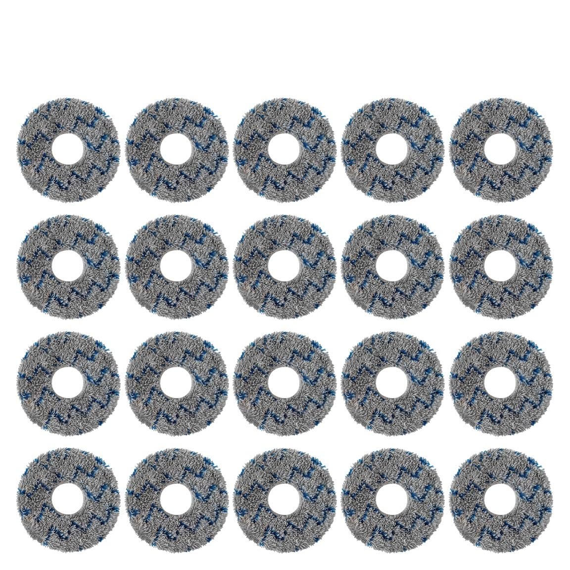 VIXWDRUTY Compatible For JONR，P20 PRO Vacuum Robot Accessories, Mop Cloth Microfiber Spare Cleaning Parts Replacement(C-20PCS)
