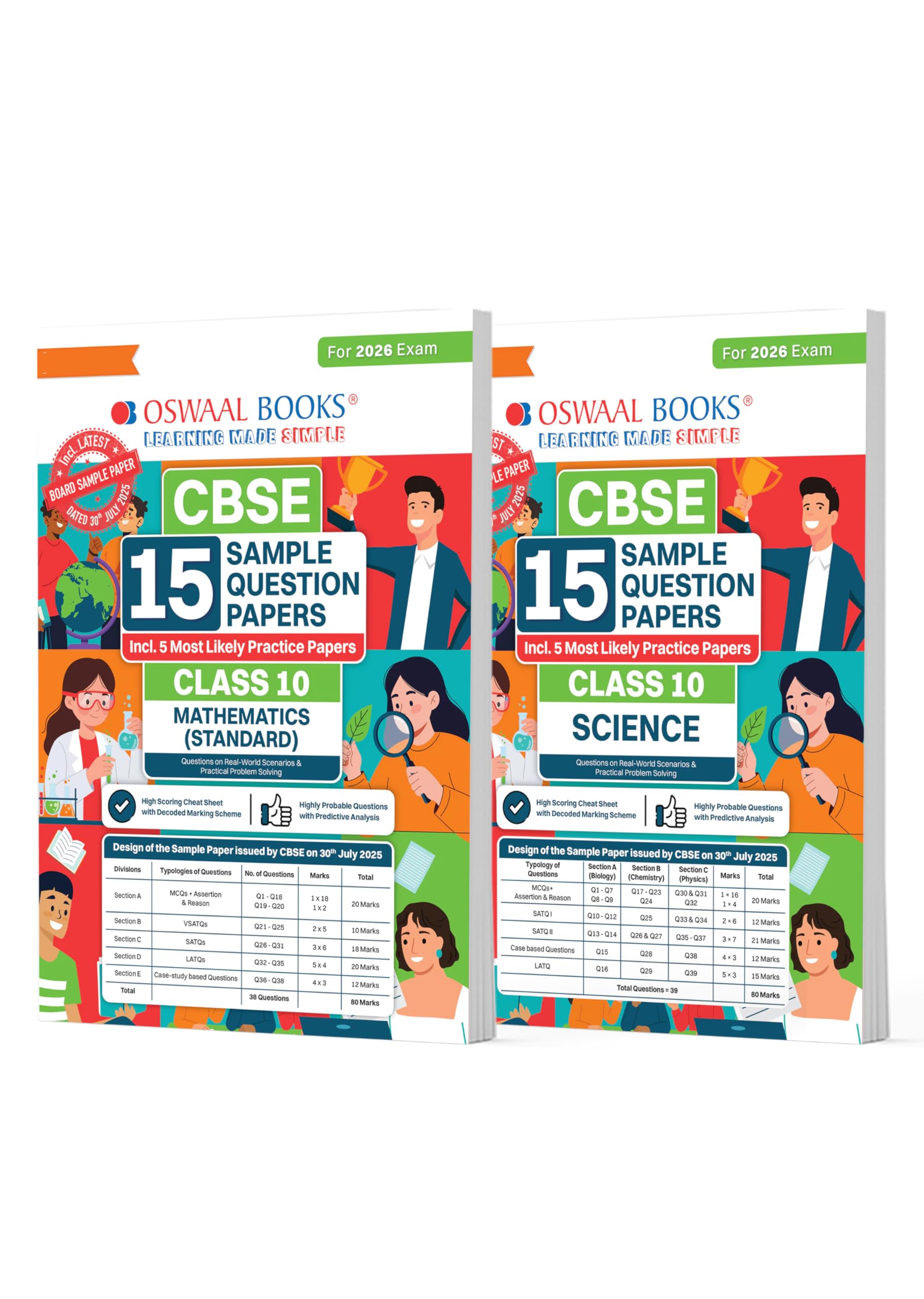Oswaal Cbse 15 Sample Question Papers Class 10 Maths Standard ...