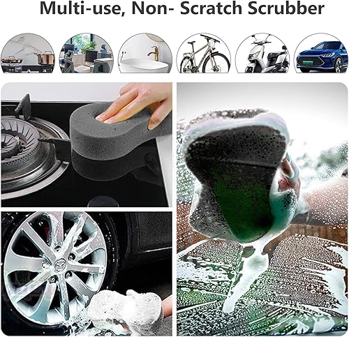 Miniatura 7 de jeseny 5 esponjas para lavar el automóvil, esponja de alta densidad para limpiar el automóvil, kit de limpieza de espuma gruesa, esponjas