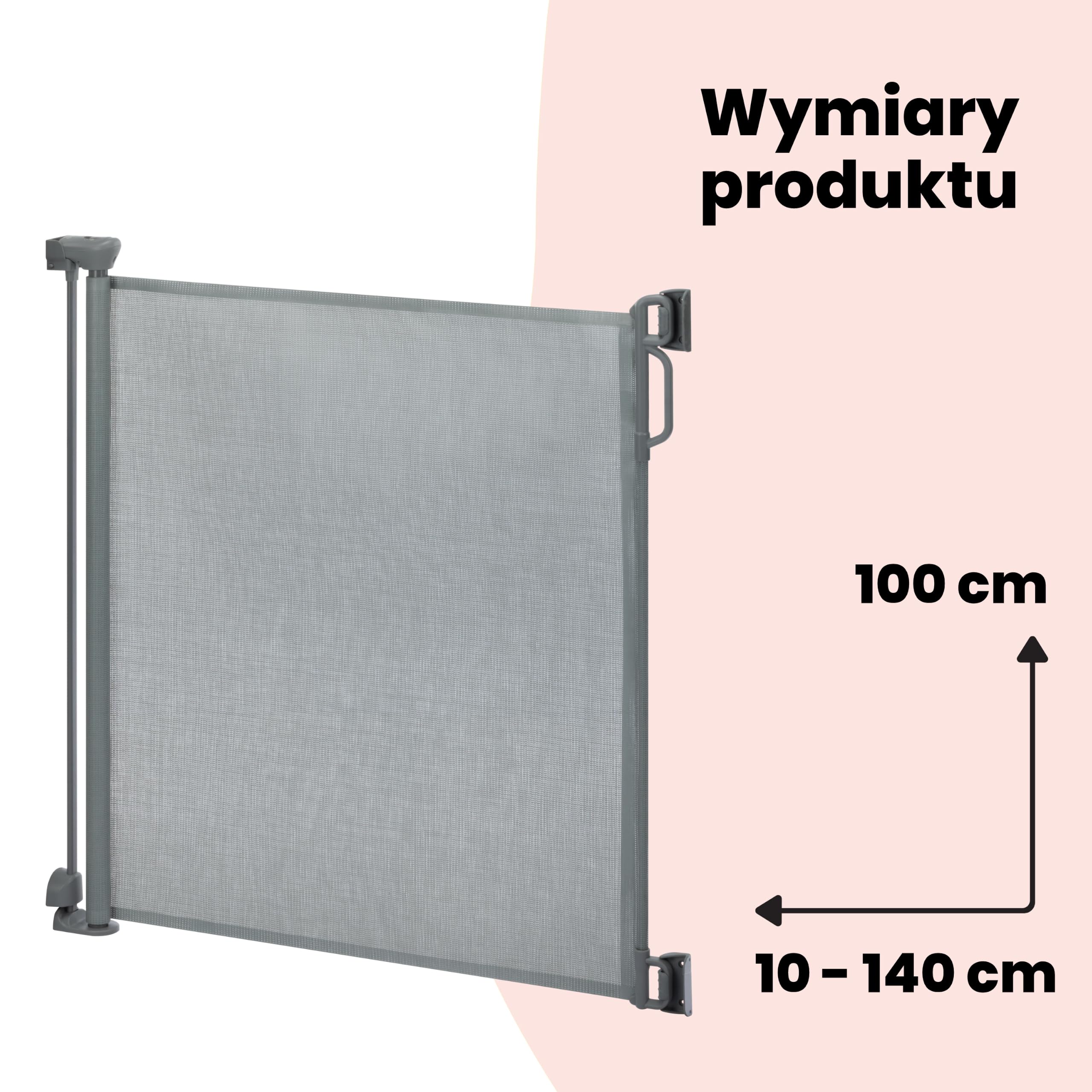 Safety 1st Rozsuwana Bramka Zabezpieczająca 140 cm, Light Grey