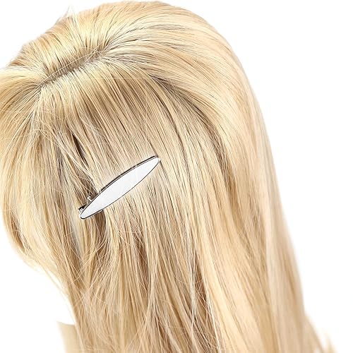 Miniatura 7 de 20 pinzas para el cabello de metal plateado para mujer, para cabello fino, pasadores antideslizantes para cabello grueso, pinzas de pelo sin arrugas
