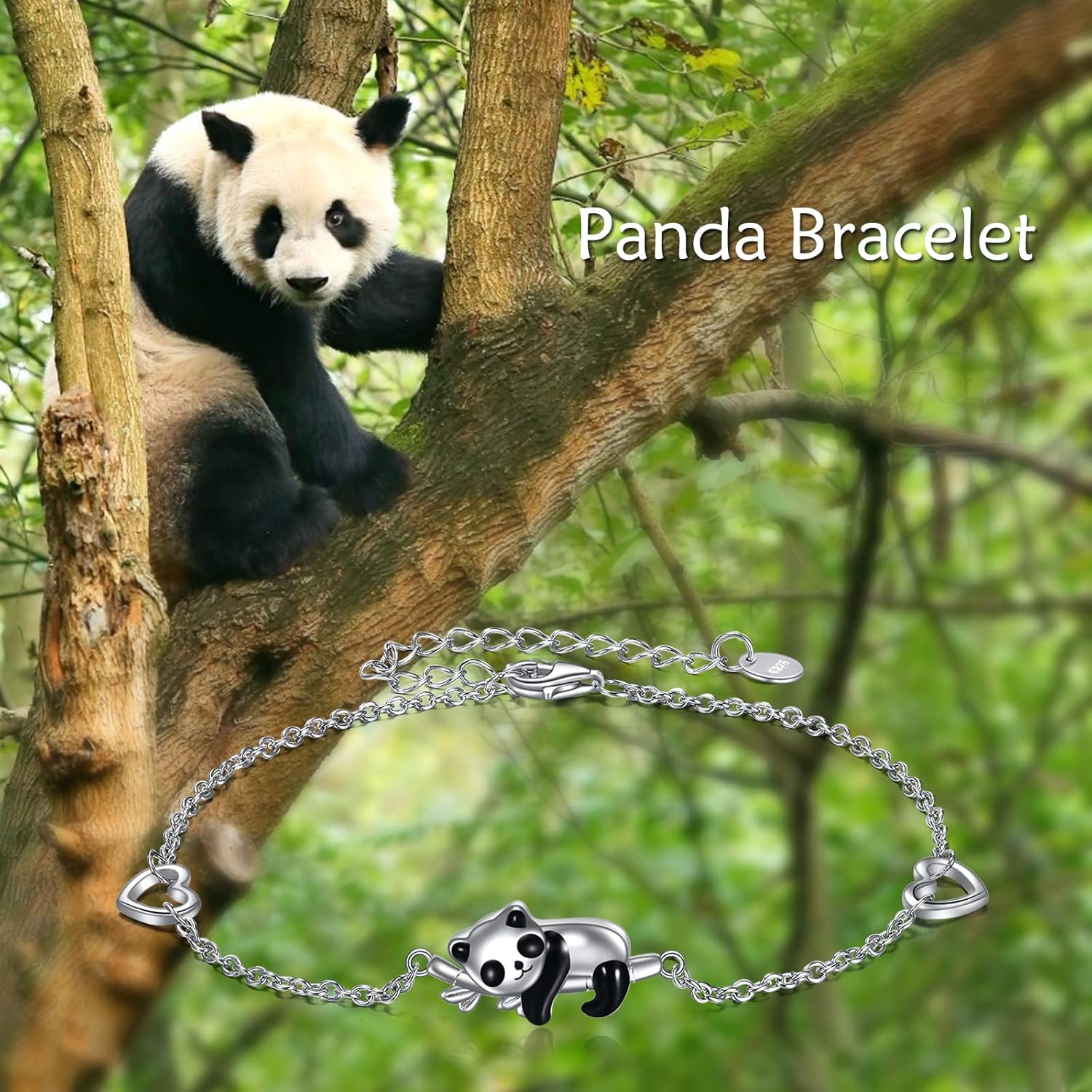 ONEFINITY Red Panda/Llama Alpaca Sloth Bracelet - 925 Sterling Silver Panda Jewelry Gifts for Women Girls Her