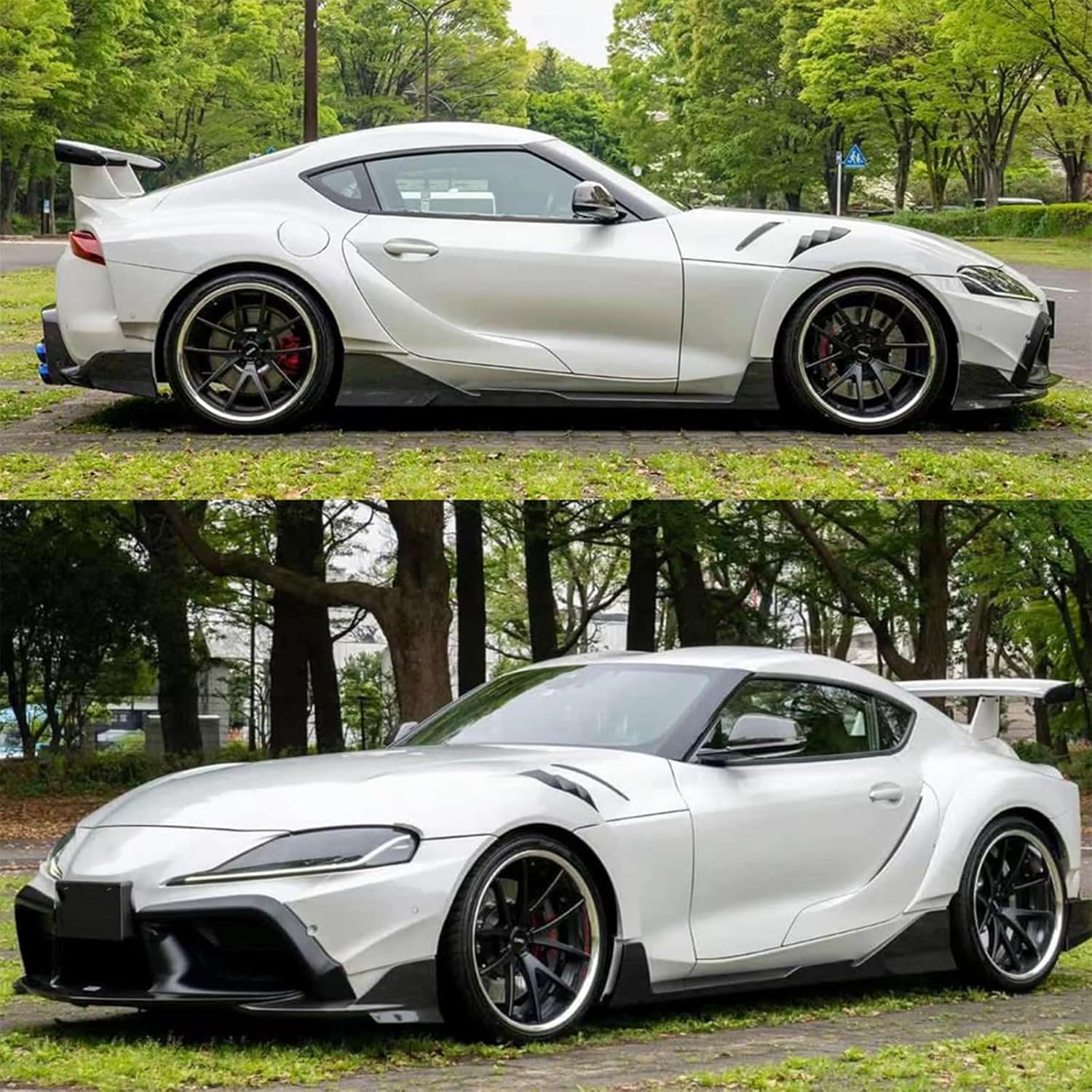 Dry Carbon Fiber T Style Side Skirts Compatible with Supra GR A90 A91 MKV 2019+