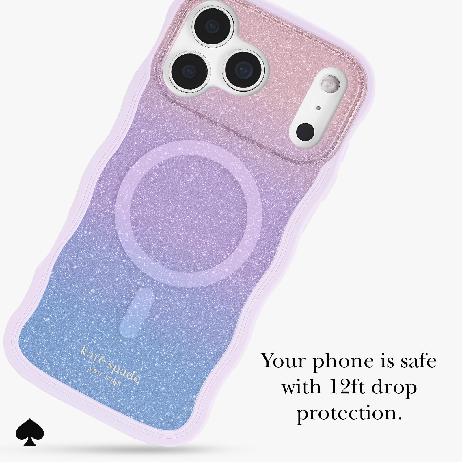Kate Spade New York iPhone 17 Pro Max Hülle - Kompatibel mit MagSafe - Designer Handyhülle - Opal Glitzer