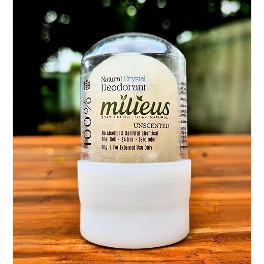 Milieus Crystal Deodorant 24hr Odor Control