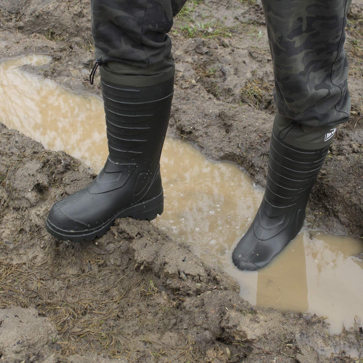 Bottes de pêche thermiques doublées en caoutchouc - Pour homme et femme - Bottes d'hiver chaudes - Pointure 38-47 - Bottes de travail avec doublure