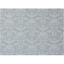 Chilewich Martha by Martha Stewart Damask Rug - Premium Rectangle Rug for Entryway, Kitchen, Dining Room, Patio - Slip-Resistant Backing - Color - Sea - 3 x 4