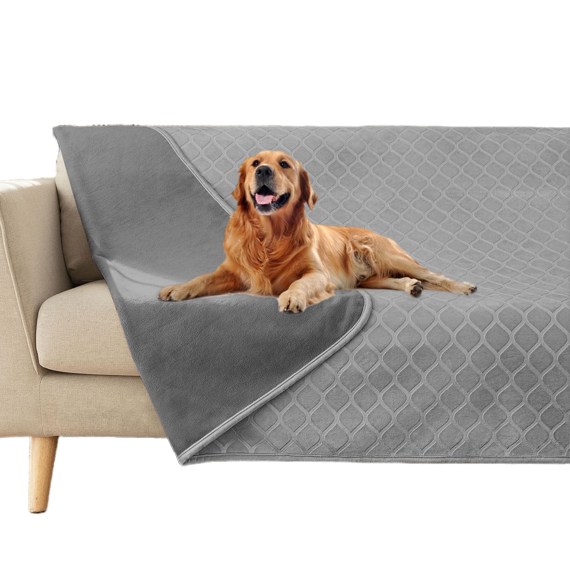 fuguitex Manta impermeable para perro, de terciopelo de cristal marroquí, suave, acogedora manta de felpa para sofá