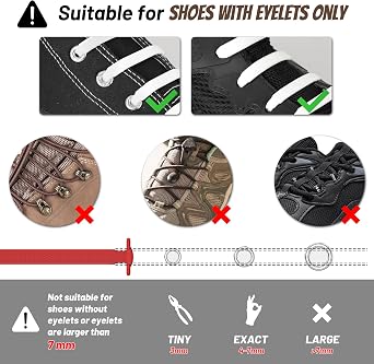 HOMAR No Tie Shoelaces for Kids and Adults Stretch Silicone Elastic No Tie Shoe Laces