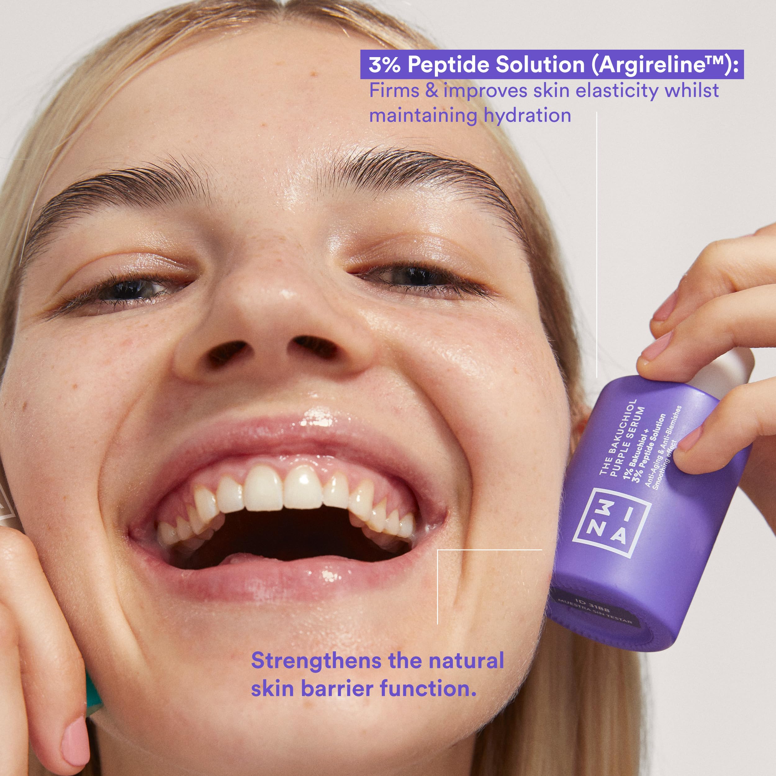 3INA MAKEUP - The Cool Eyes Cream + The Bakuchiol Purple Serum + The Sorbet Face Cream - Contour des Yeux - Bakuchiol Serum Visage Anti-Tache - Crème Hydratante Visage- Vegan - Cruelty Free