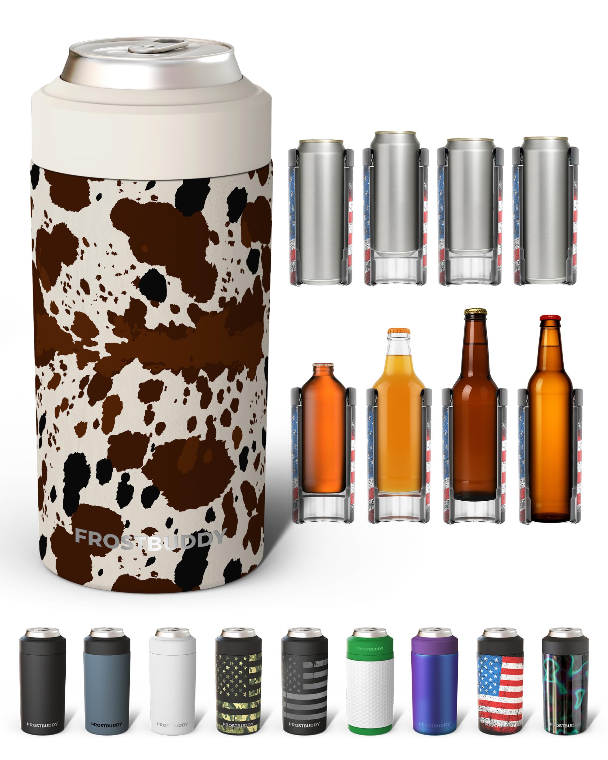 Frost Buddy Universal Can Cooler, Stainless Steel Can Insulator, Cowabunga