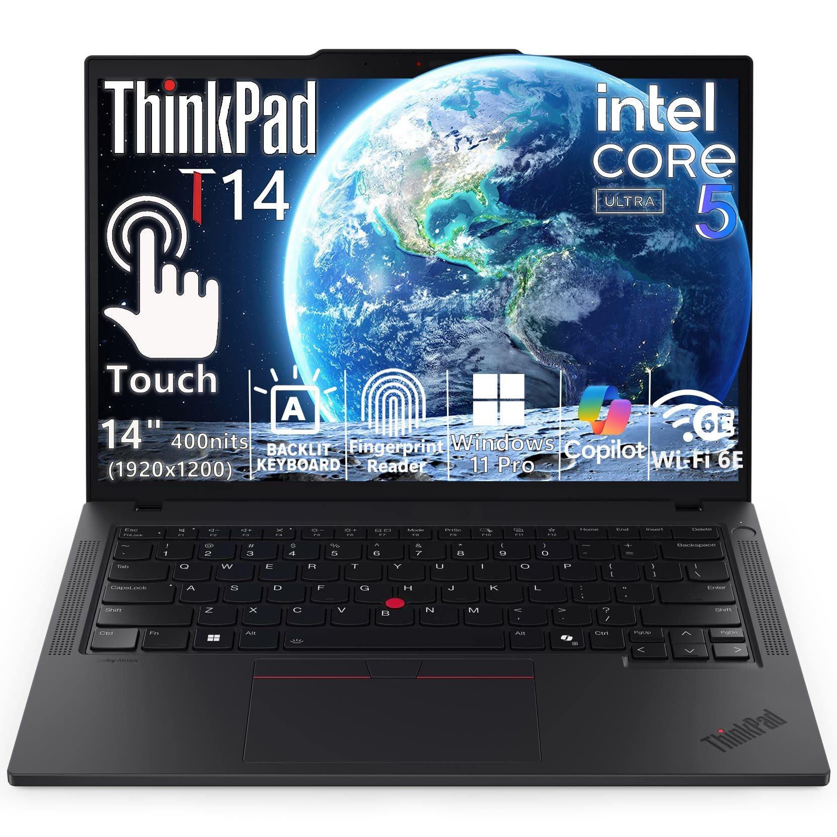 Lenovo ThinkPad T14 Gen 6, Ultra 5 225U, 14" Touchscreen FHD+ Display | 16GB DDR5, 512GB SSD, 500GB Portable HDD, AI-Ready Business Laptop Computer, Long Battery Life, Fast Charging, Win 11 Pro