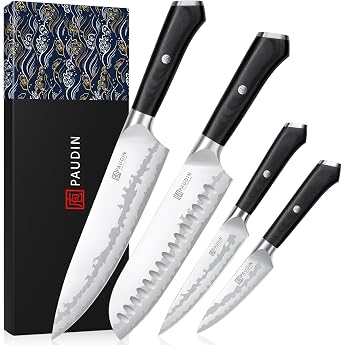 PAUDIN Knife Set 4-Piece Kitchen Knife Set Professional Sharp