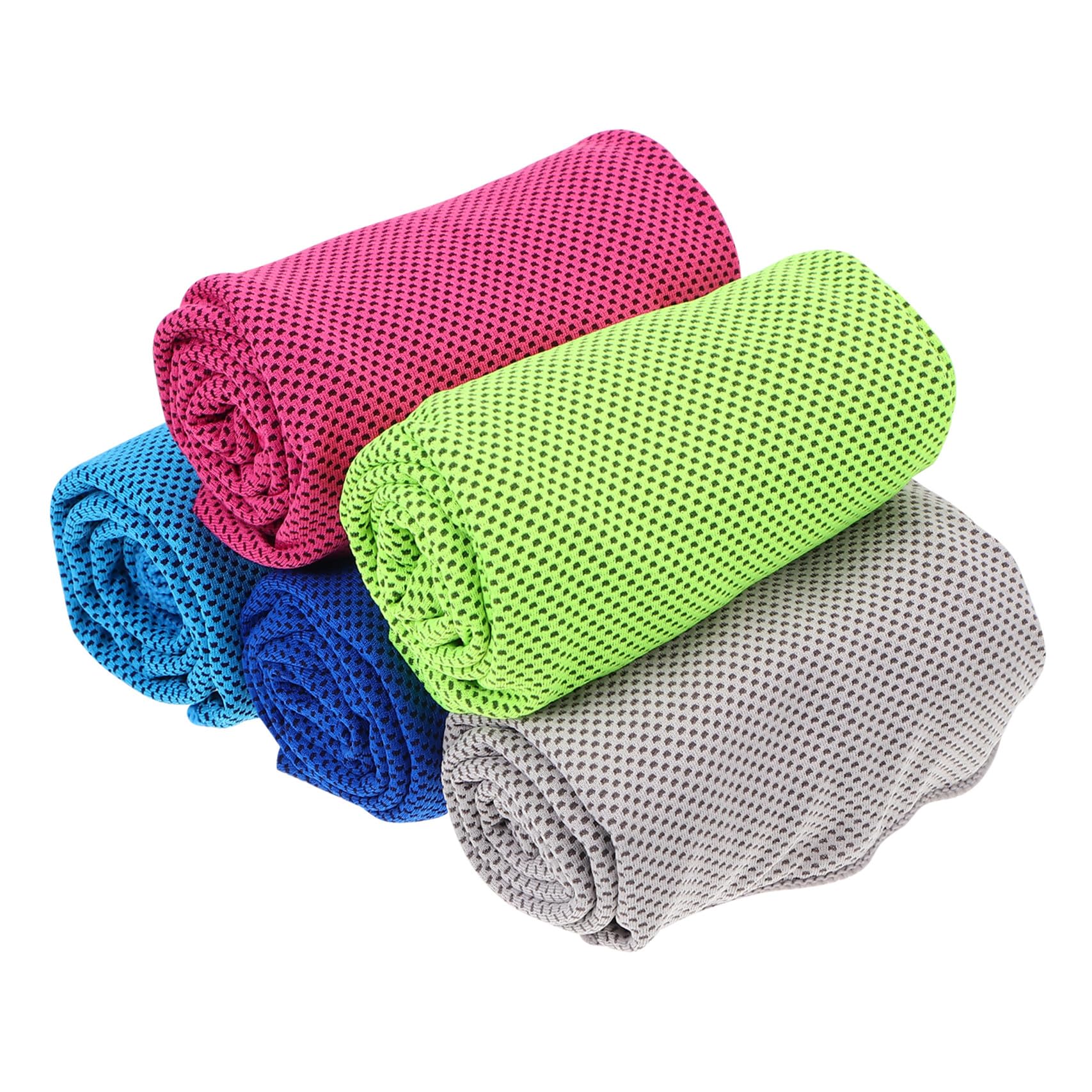 Asciugamano Rinfrescante Viso 5 Pezzi in Nailon, Rapido Asciugamento | Icy per Attività Outdoor e Allenamento Indoor, Vacanze Estive, Leggero e Portatile Colore Casuale