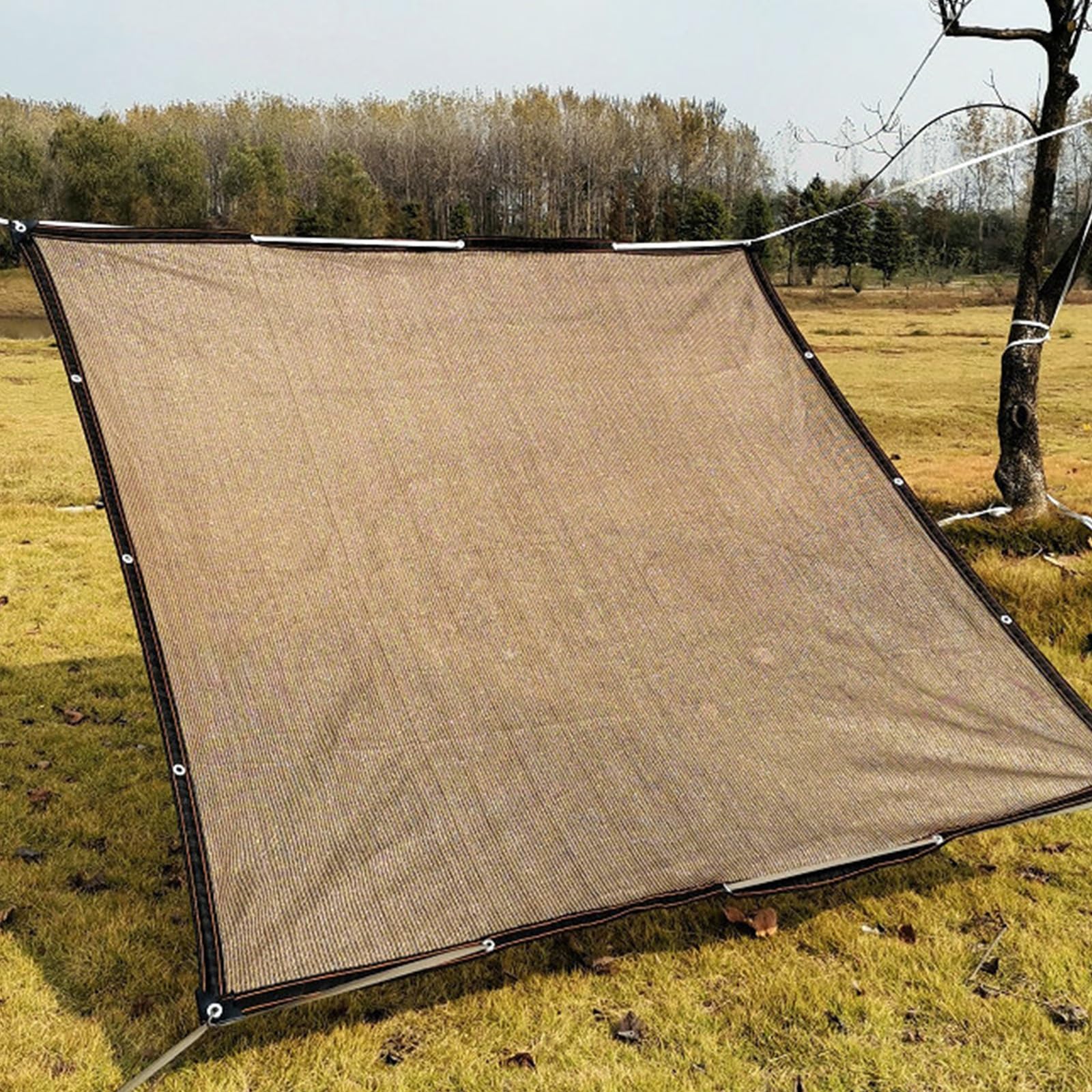 Voile d'ombrage marron haute densité 90% pour abri solaire et grande pergola