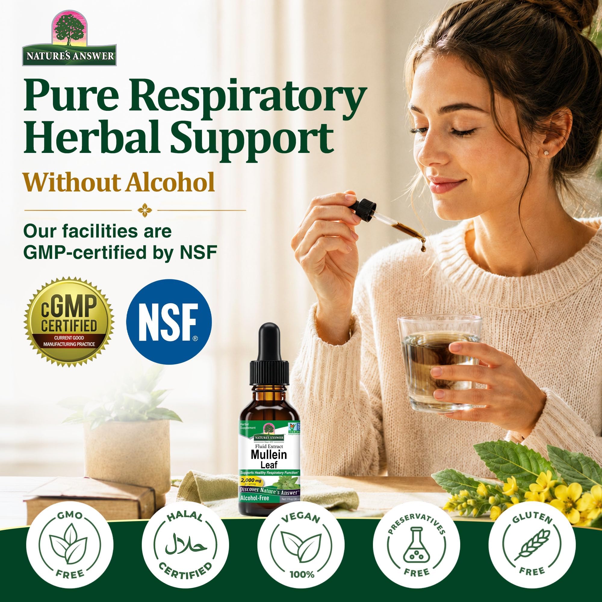 Nature's Answer Mullein Leaf Herbal Supplement - 1oz, Non-GMO, Gluten-Free — Amazon image 4