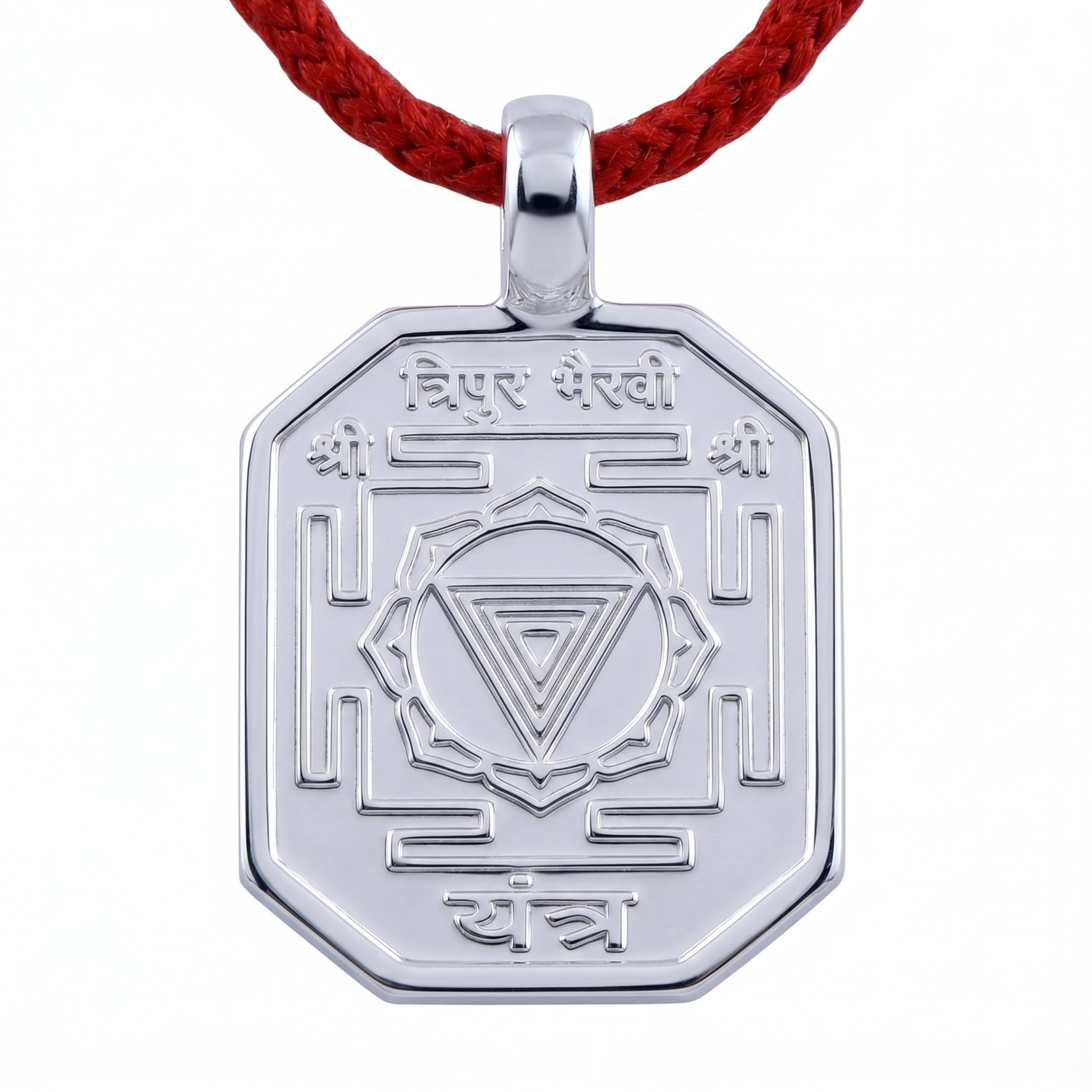 PANDIT NM SHRIMALI Silver Tripura Bhairavi Yantra Pendant | Original Chandi Tripur Bhairawi Locket for Inner Power and Transformation | Mahavidya Protection Charm | Square Shape 3 gm-image-21