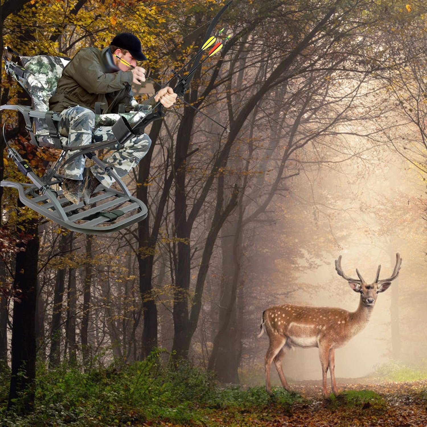 Tree Stand Cables Stainless Steel Climbing Treestand Equipment 65 Inch for Accessories