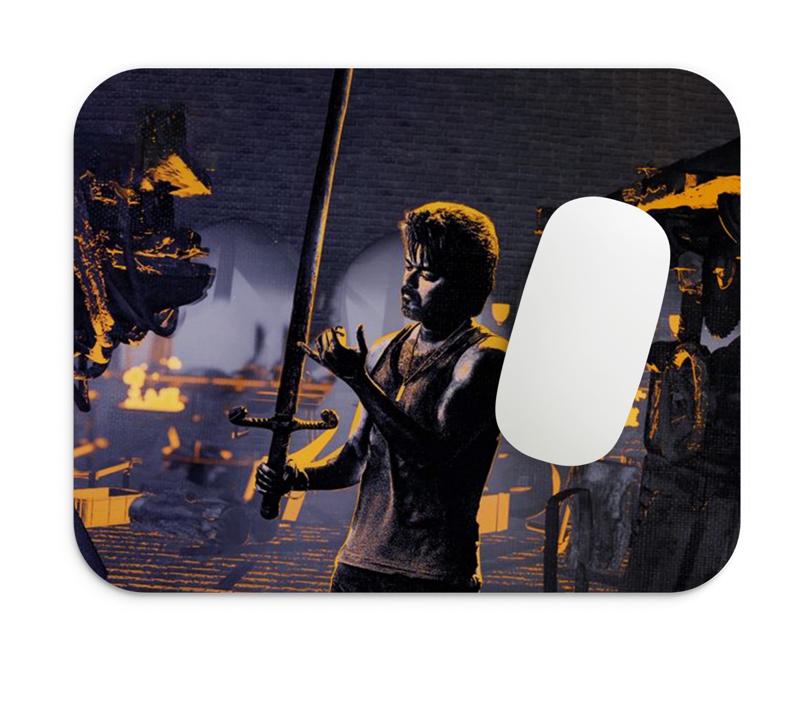 Vijay Thalapathy Premium Design Mouse Pad Optimised for Speed and Precision, Premium Anti Skid Rubber Base, for Office Desktop Laptop-image-3