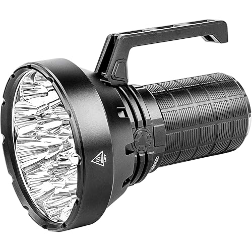 IMALENT SR16 Rechargeable Flashlight 55000 Lumens Super Bright Led Torch, Long Beam Flash Light 1715 Meters with Cree XHP50.3 HI LEDs Waterproof Spotlight