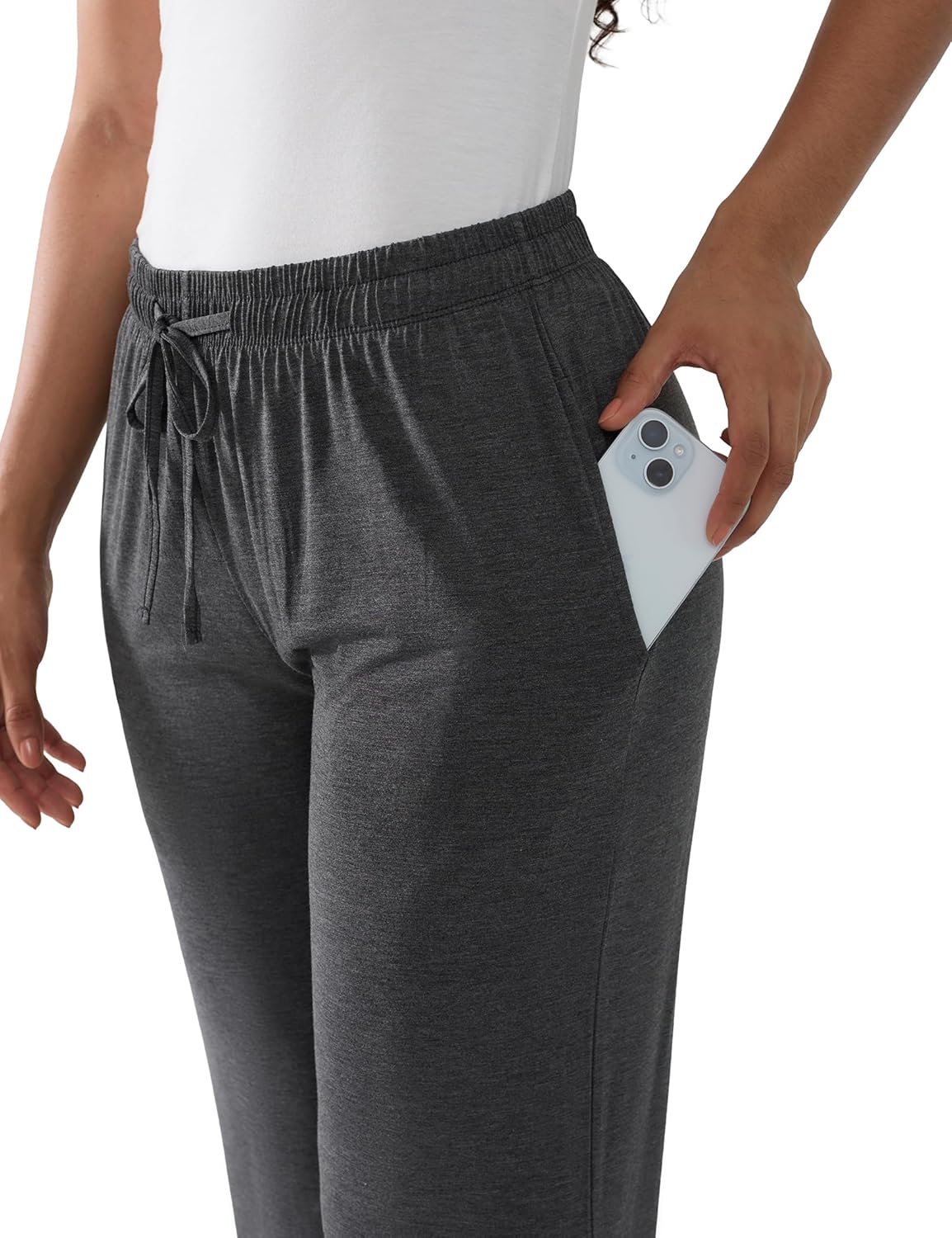 Joyaria Women's Bamboo Viscose Pajama Pants Loose Cooling Lounge Sleep Bottoms Wide Leg Lightweight Sweatpants with Pockets - Image 3