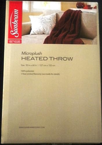 Miniatura 3 de Sunbeam Microplush - Manta de calefacción eléctrica con calefacción, color rojo arándano