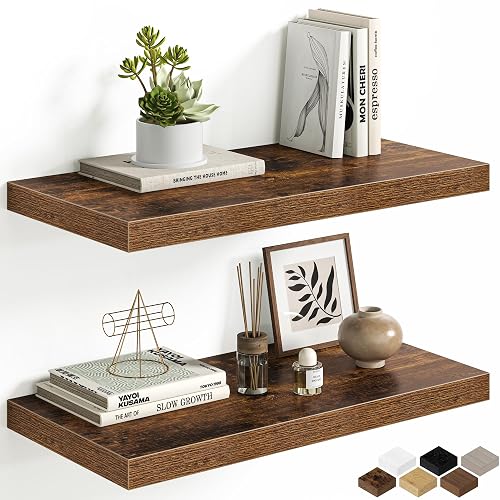 Floating Shelves for Wall, 24 Inch Floating Shelves Set of