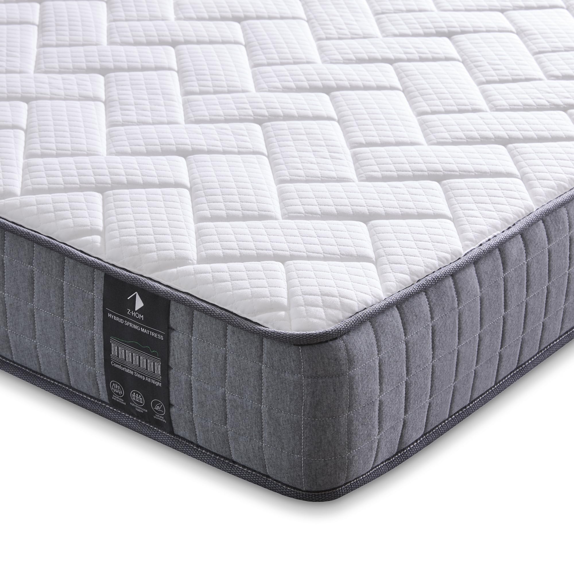 Z-hom Double Mattress, 20cm Deep Value Hybrid Mattress, Medium | Soft Feel | Quality Comfort at Budget Prices Sleep Types | Breathable Design & Supportive Sleep(135×190×20CM)