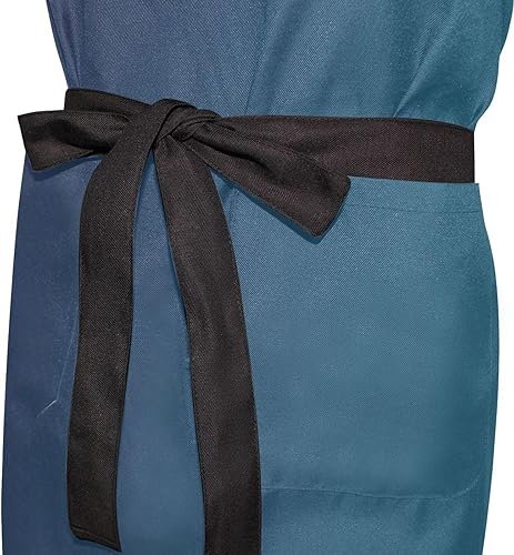 Miniatura 5 de RPLIFE Delantales azules Salvia, delantal impermeable, delantales para hombre, para cocinar, delantal de cocina