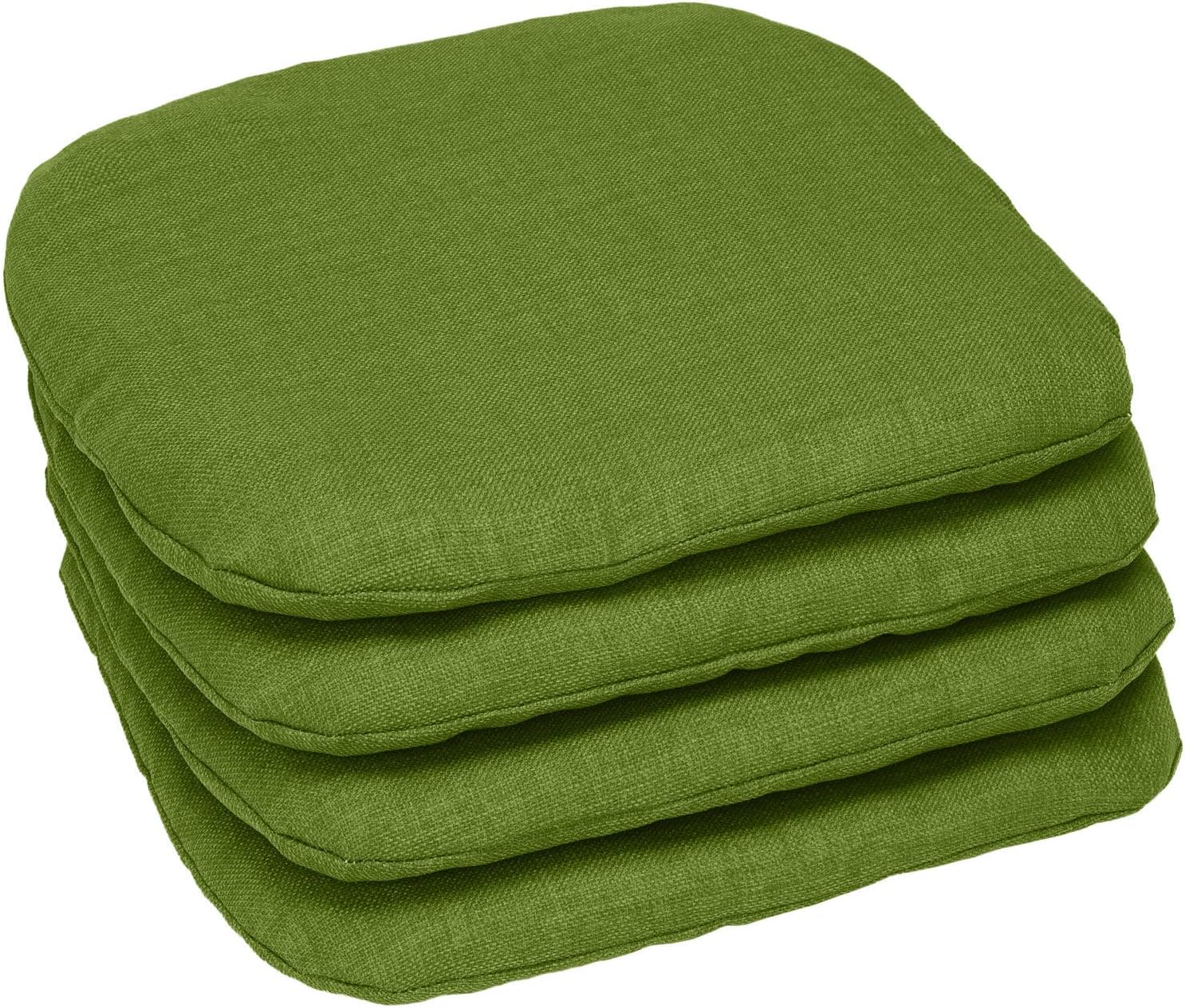 BrylaneHome Set of 4 Stacking Chair Pads Patio Cushion