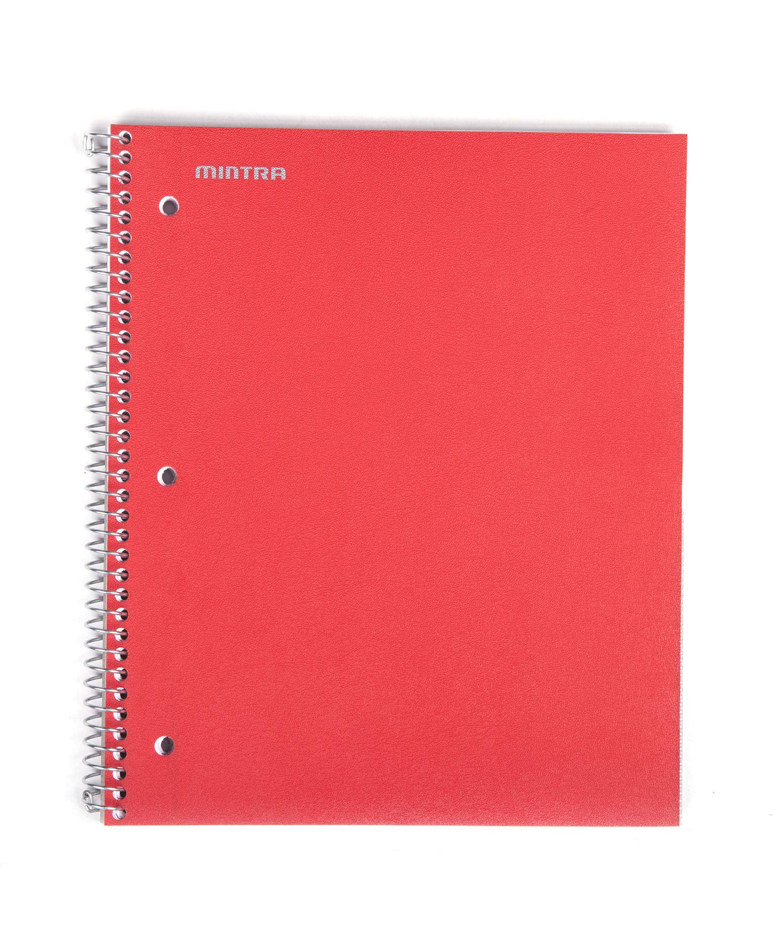 Mintra Office Taccuini a spirale durevoli, 1 oggetto, 100 fogli, tasca in poliestere, resistente all'umidità, scuola, ufficio, lavoro, professionale Wide Ruled 3pk aBlack, Blue, Red