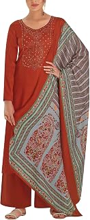 Kashmiri Style Embroidered Pashmina Salwar Kameez Suit for Womens