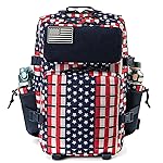 QT&QY Military Tactical Backpacks For Men Rucking Army Molle Daypack 45L Large 3 Day emergency survival backpack Bug Out Bag Gym Rucksack With Bottle Holder US Star-Spangled