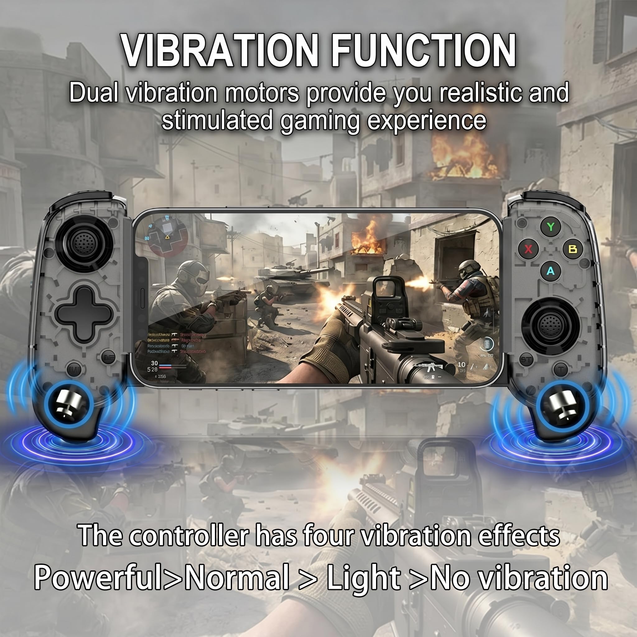 Megadream Controller di gioco mobile USB-C cablato e wireless per iPhone, telefoni Android USB-C, PC, interruttore, supporta Xbox/PS/Steam Remote Play e Cloud Gaming, joystick effetto Hall, Turbo