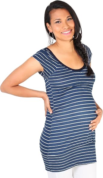 KRISP Striped T-Shirt FBA_USA7487-NVYCRM-S