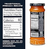 Vista 5 de St. Dalfour Heritage Peach Fruit Spread - 10oz - 100% de fruta, sin ingredientes artificiales, sin OMG, sin azúcares de caña, totalmente natural