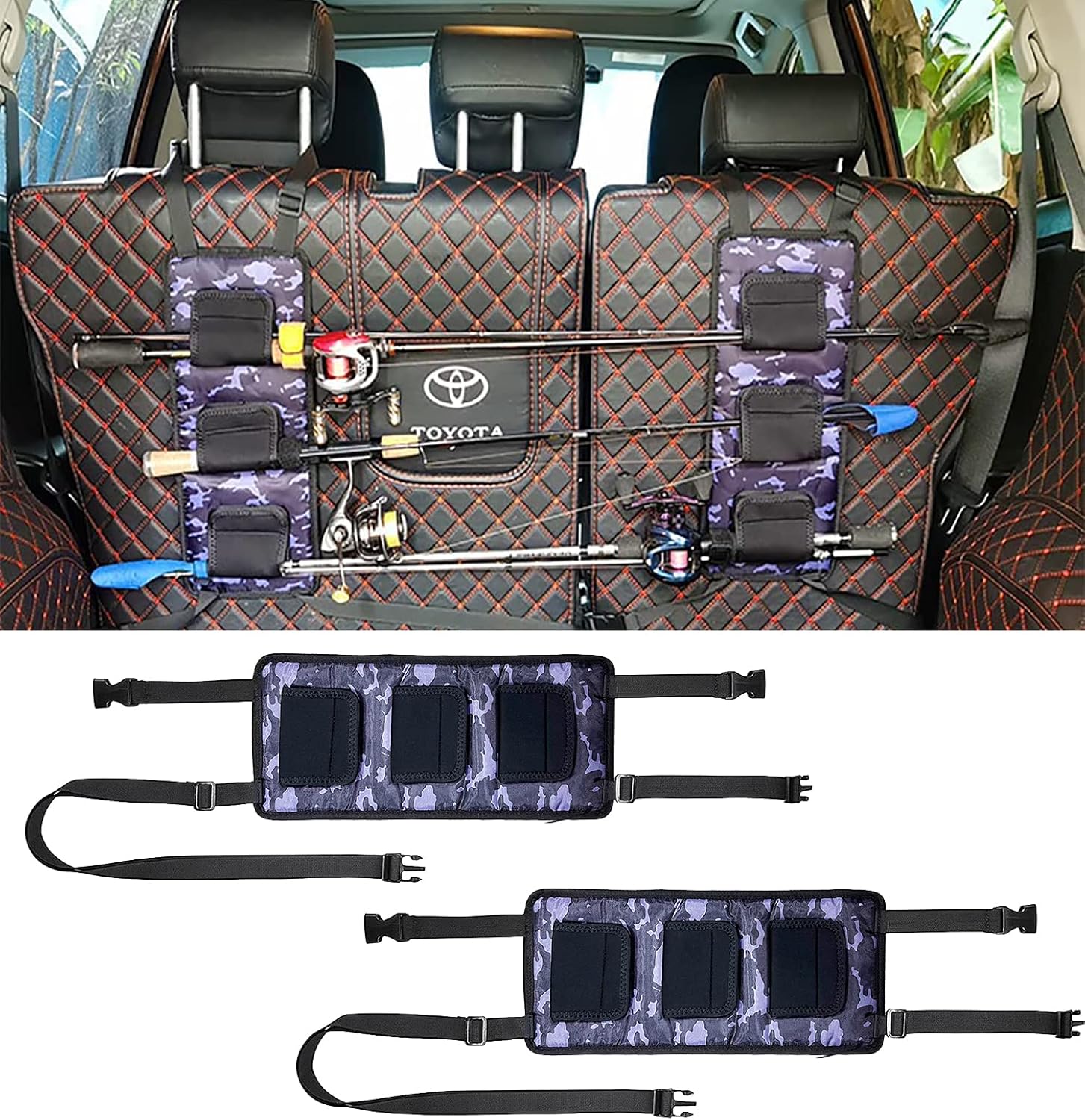 Fishing Rod Holder in Car Vehicle Backseat, Fishing Rod