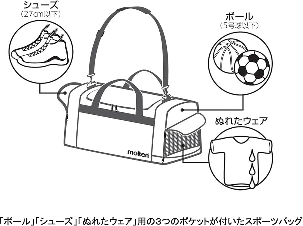 モルテン３点セット Amazon.co.jp: モルテン スリーポケッツバッグ黒 TPBBK : ファッション