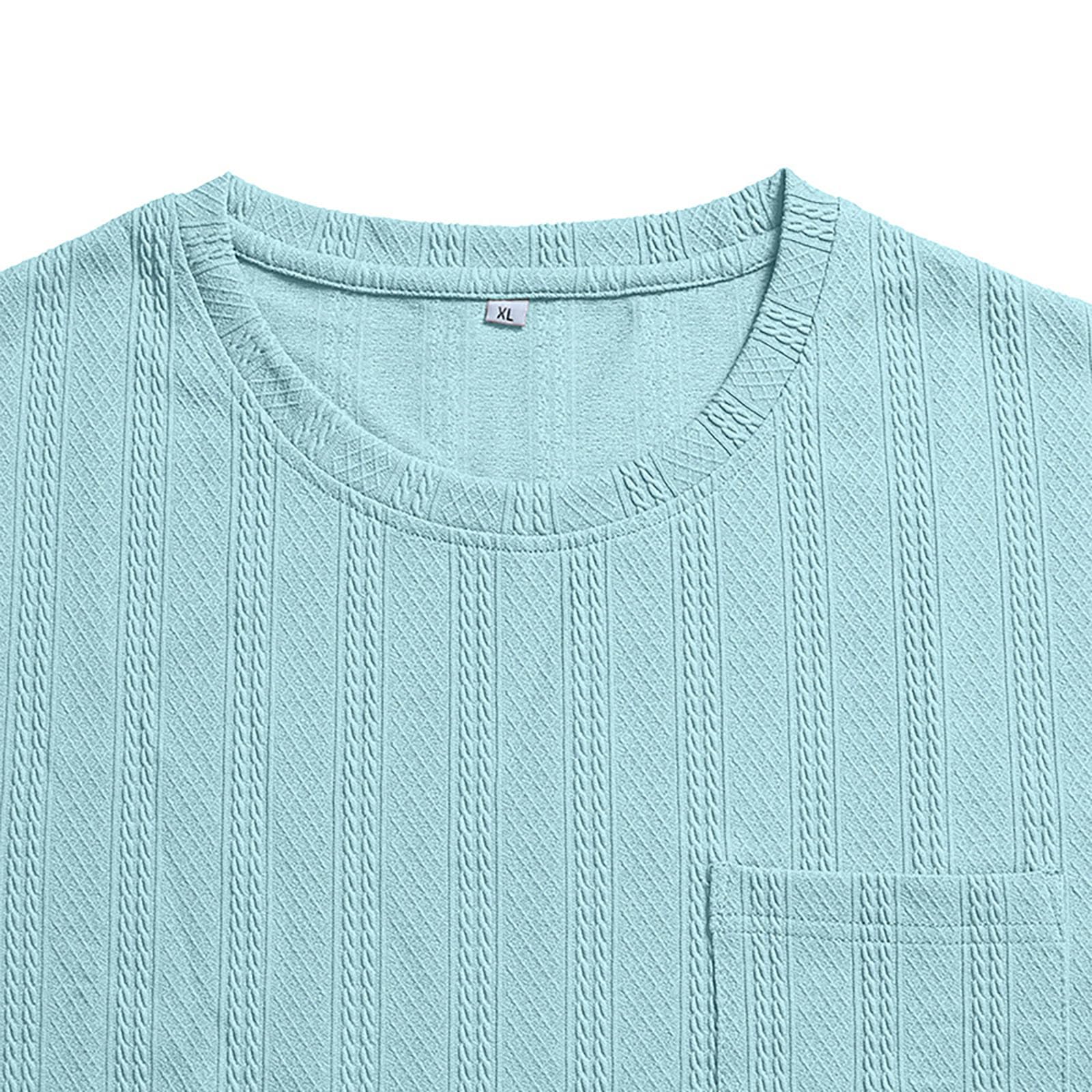 T-Shirt Homme Manches Longues col Rond avec Poche plaquée, Coton côtelé texturé de qualité, Coupe régulière ajustée et Respirante, idéal pour Un Usage Quotidien