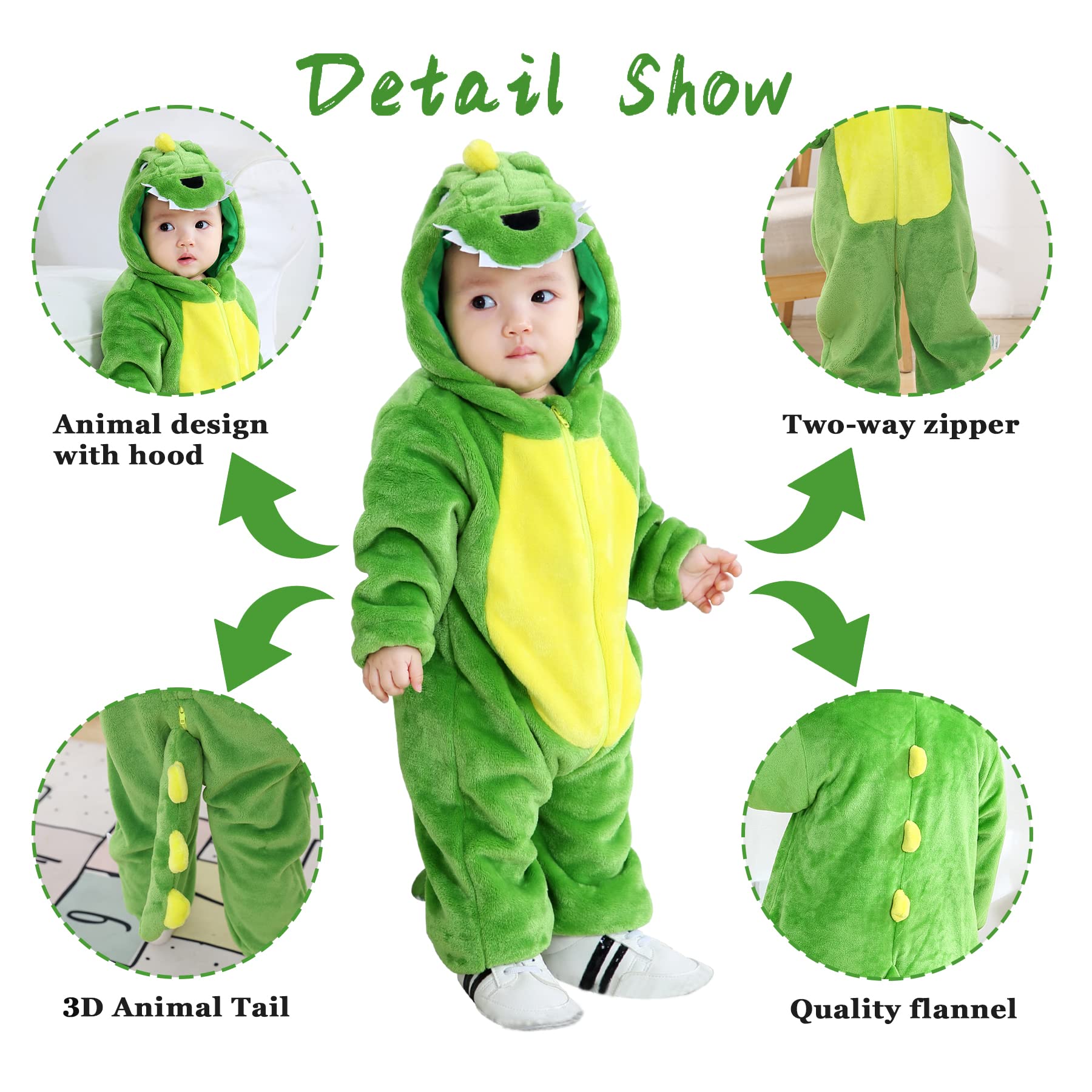 Combinaison pyjama bébé Doladola, modèle animal en flannelette pour un confort optimal.