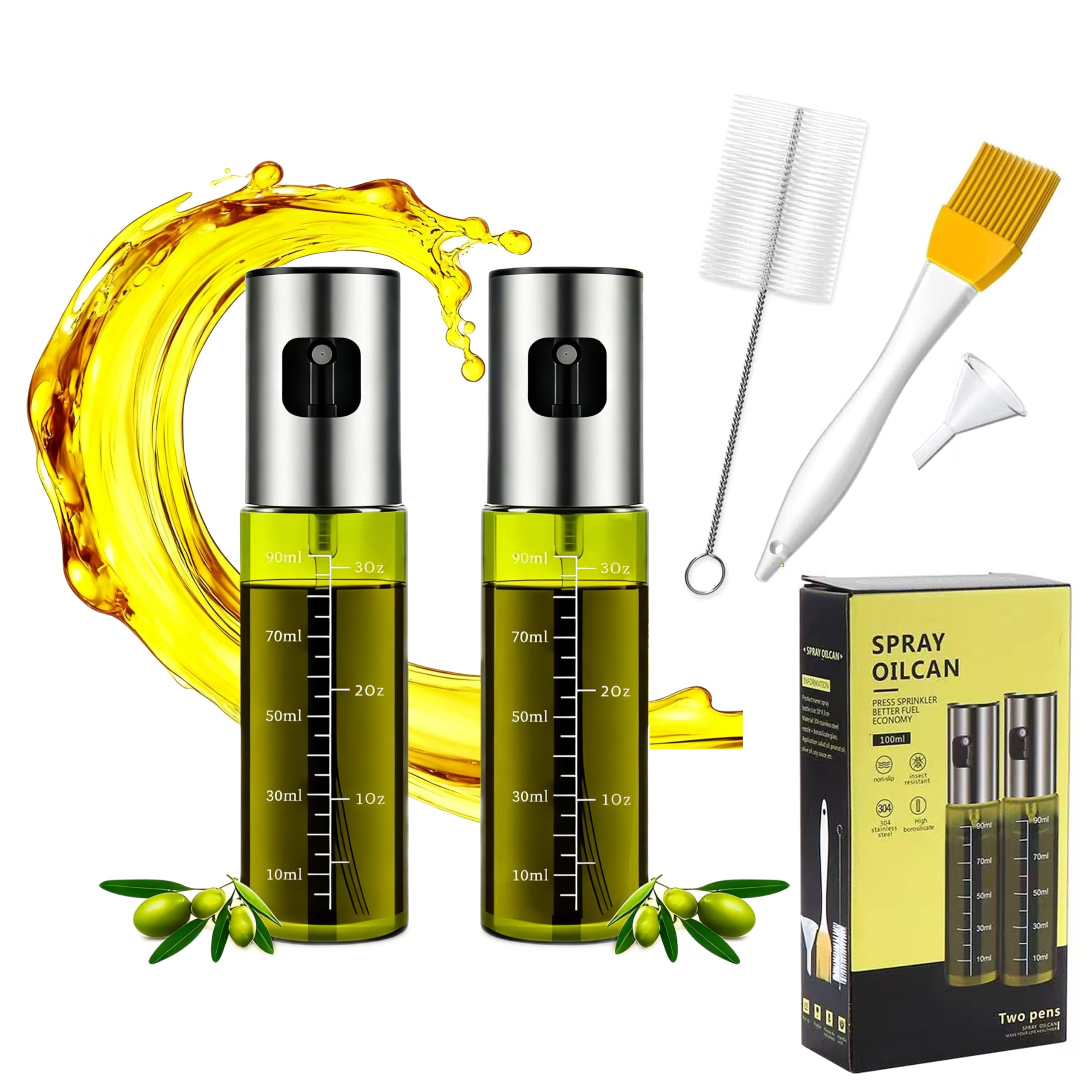 Oil Sprayer for Cooking - Olive &amp; Avocado Oil Spray Bottle