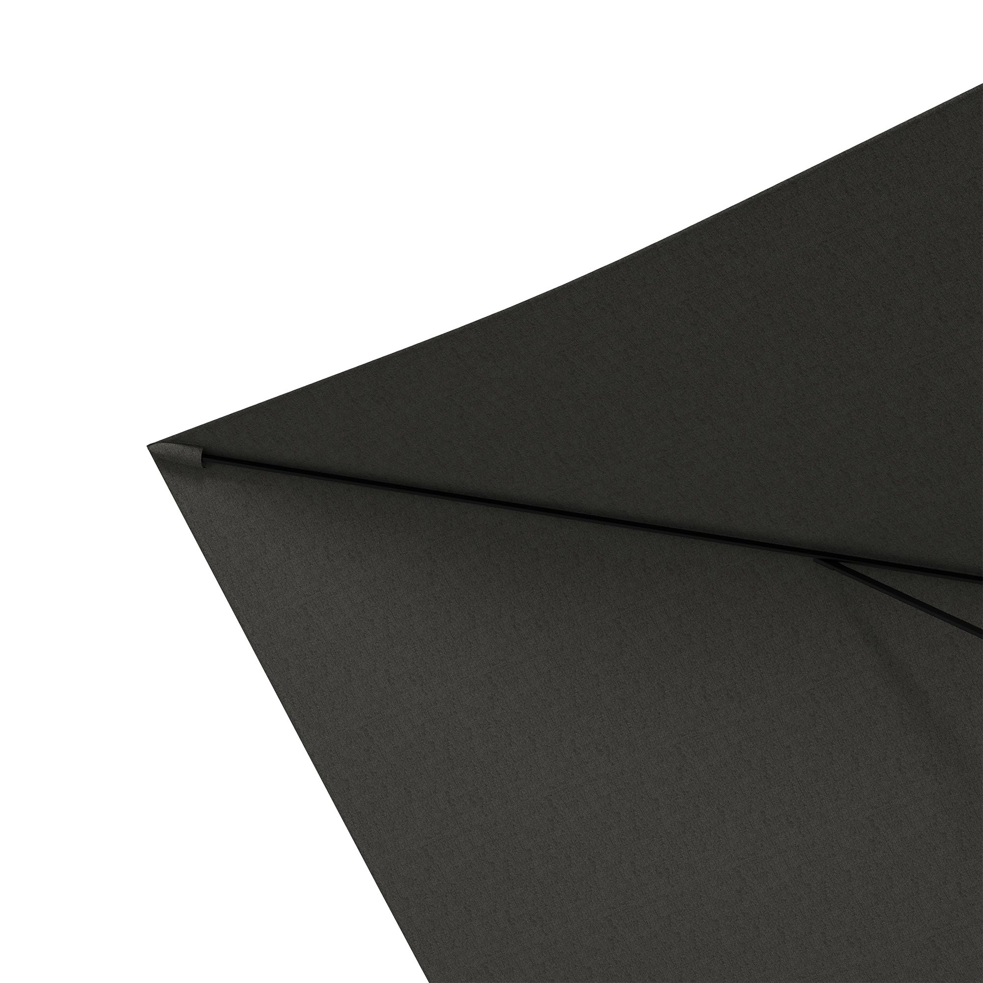 Outsunny Parasol de jardin Parasol droit rectangulaire inclinable 2 x 3 m avec manivelle toile polyester imperméabilisée haute densité 180 g/m² gris foncé