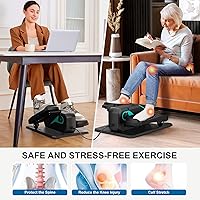 Vista 5 de VIVURN-018 Bicicleta elíptica debajo del escritorio 12 velocidades 5 modos Mini ejercitador de piernas motorizado mientras se está sentado