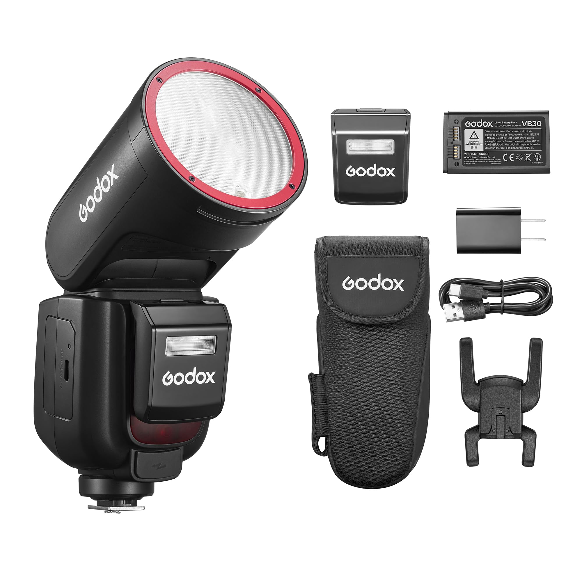 Godox Flash V100 V100C 100Ws TTL Round Head Camera Flash Speedlight for Canon EOS Rebel SL1 T4i T5i T6i T7i 5D3 5DIV M5 M10 M50 M100 Camera