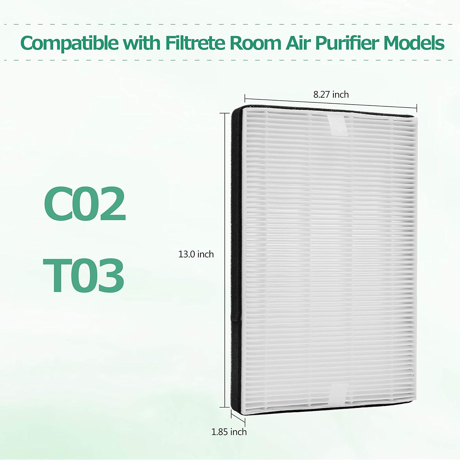 Drolma F2 A2 replacement filter, compatible with 3M Filtrete Air Purifier models FAP-C02WA-G2,FAP-C03BA-G2,FAP-C02-F2,FAP-T03-F2 and FAP-TO3-A2, 2pack
