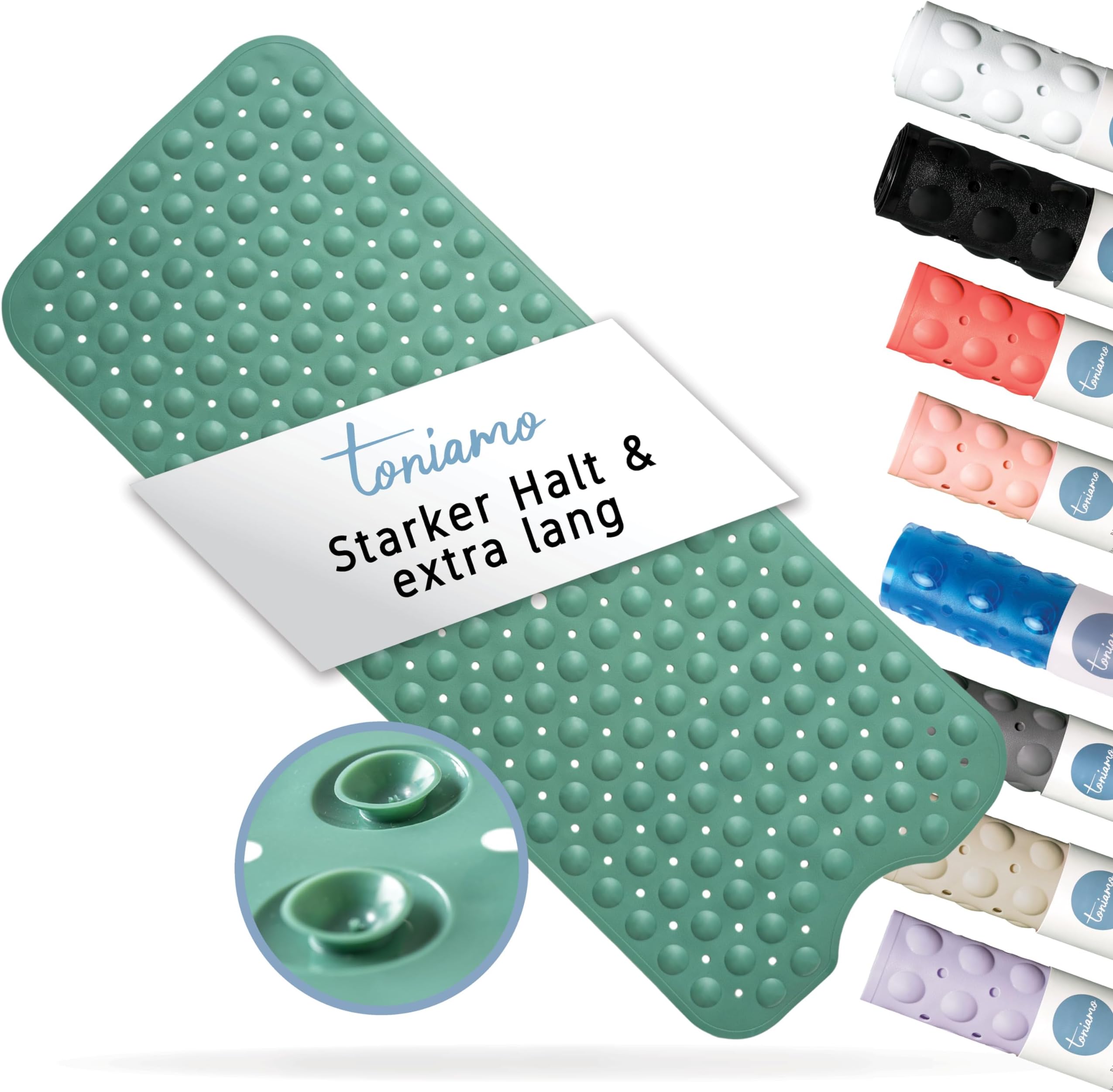 SHUCHING Badewannenmatte Rutschfest 100x40 Cm – BPA-frei, Schimmelresistent, Mit Saugnäpfen