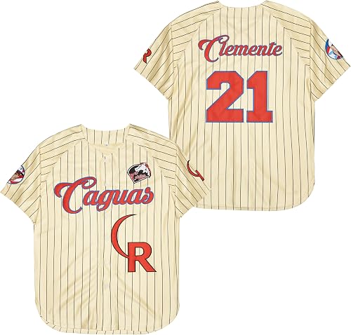 Men Criollos Caguas #21 Roberto Clemente Baseball Jersey Puerto Rico Jerseys Sti